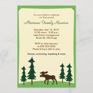 MOOSE Adirondack Lodge 5x7 Party Invitation