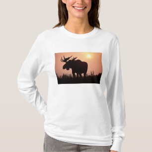 moose, Alces alces, bull with large antlers, T-Shirt