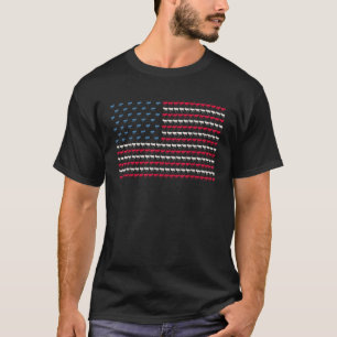 Moose American Flag Deer US 4th Of July Animal Elk T-Shirt