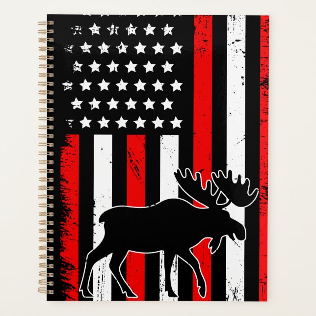Moose American Flag Planner (Front)