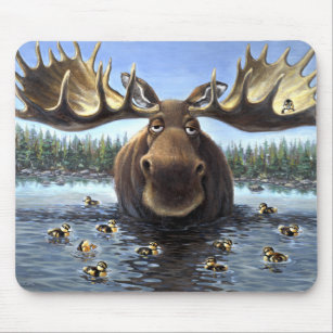 Moose and Friends Mouse Pad