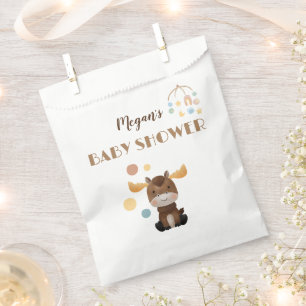 Moose and Mobile baby shower favour bags