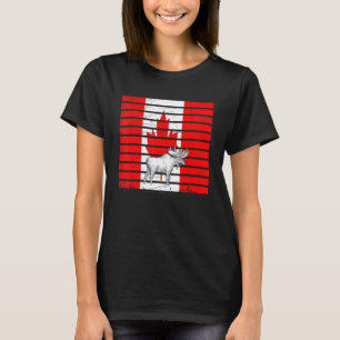 Moose Animal Canadian Flag Maple Leaf Canada 1 T-Shirt