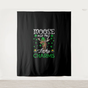 Moose Are My Lucky Charms Moose St. Patrick's Day  Tapestry
