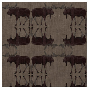 Moose Art Fabric Wildlife Fabric Cotton or Poly