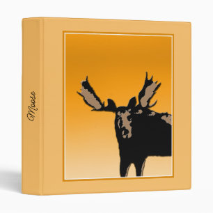 Moose at Sunset  - Original Wildlife Art Binder