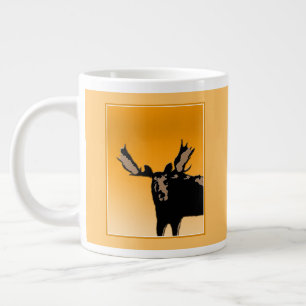 Moose at Sunset  - Original Wildlife Art Large Coffee Mug
