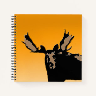 Moose at Sunset - Original Wildlife Art Notebook
