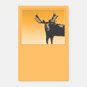 Moose at Sunset - Original Wildlife Art Post-it Notes