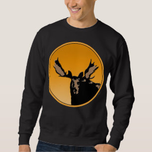 Moose at Sunset - Original Wildlife Art Sweatshirt