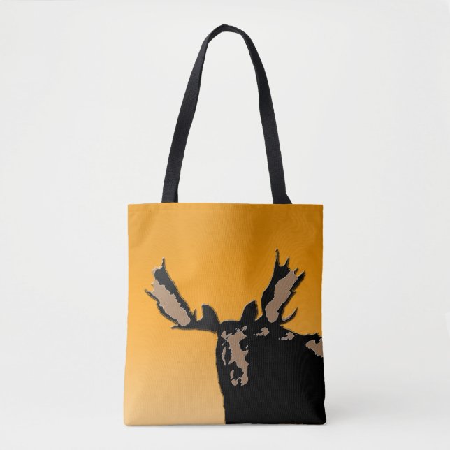 Moose at Sunset  - Original Wildlife Art Tote Bag (Front)