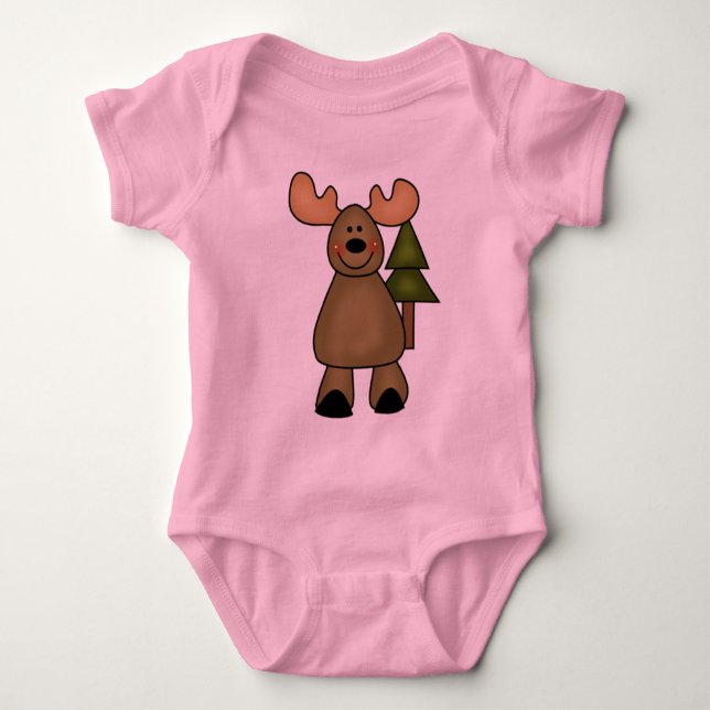Moose Baby Bodysuit (Front)