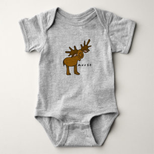 Moose Baby Bodysuit or One-Piece (no base)