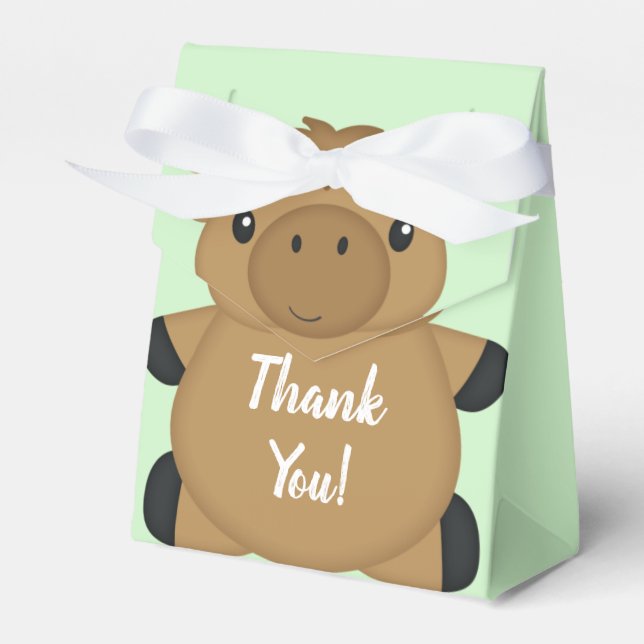 Moose Baby Shower Favor Box (Front Side)