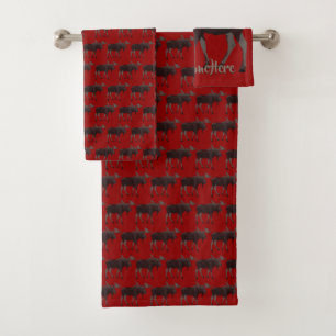 Moose Bath Towel Set Custom Canada Moose Towels