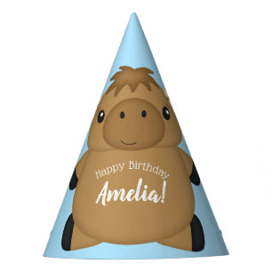 Moose Birthday Party Blue Hat