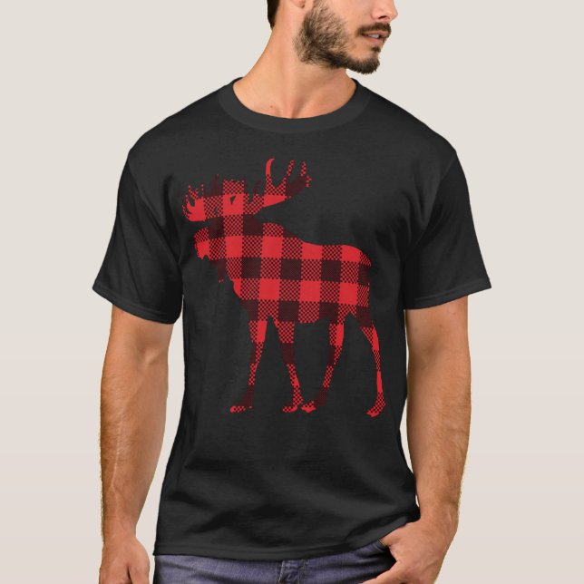 Moose Buffalo Plaid T-Shirt (Front)