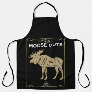 Moose Butcher Cut Chart Apron