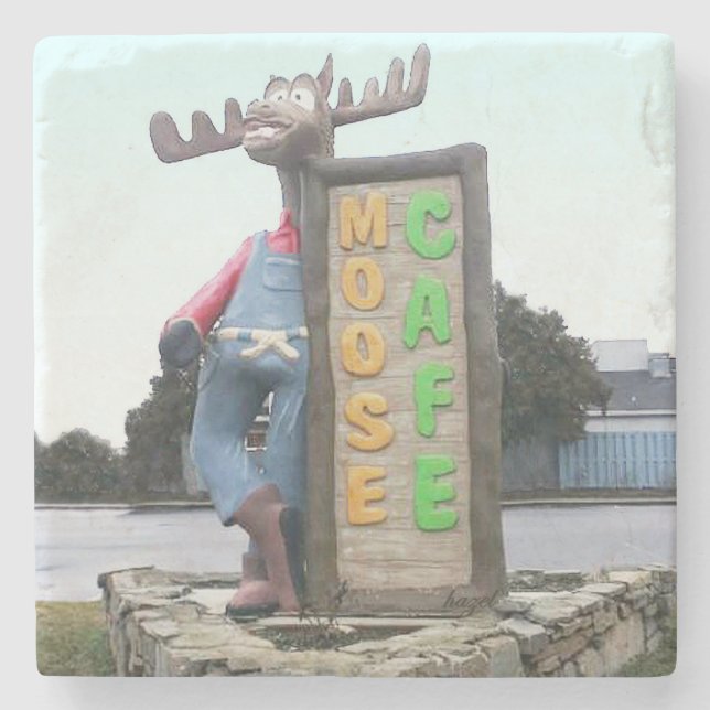 Moose Cafe, Asheville, Moose Cafe Stone Coaster (Front)