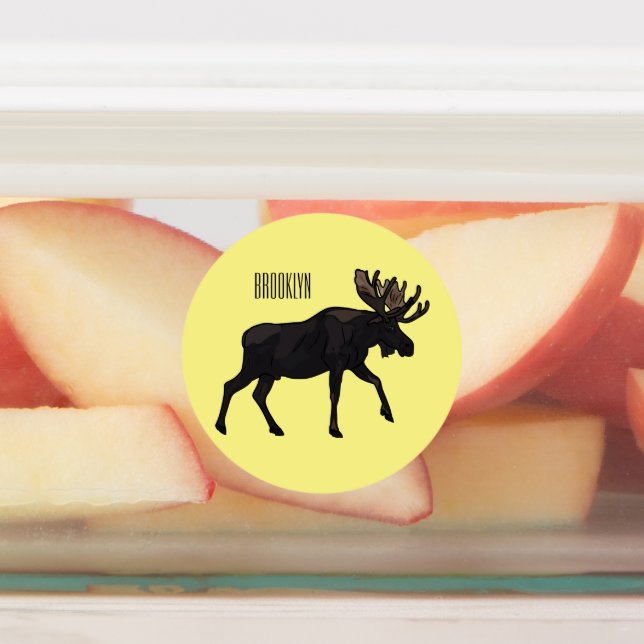 Moose cartoon illustration (Affixed)