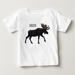 Moose cartoon illustration baby T-Shirt