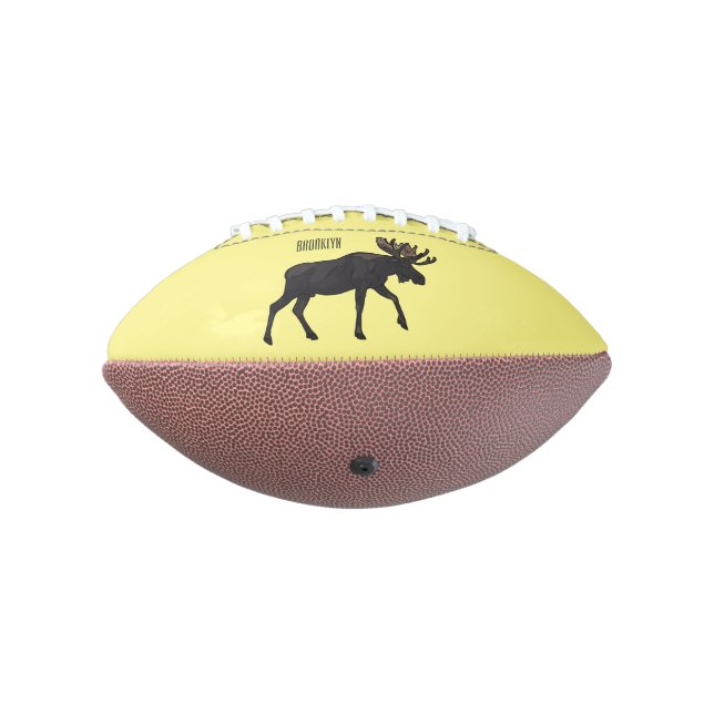 Moose cartoon illustration football (Rotated 270)