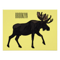 Moose cartoon illustration