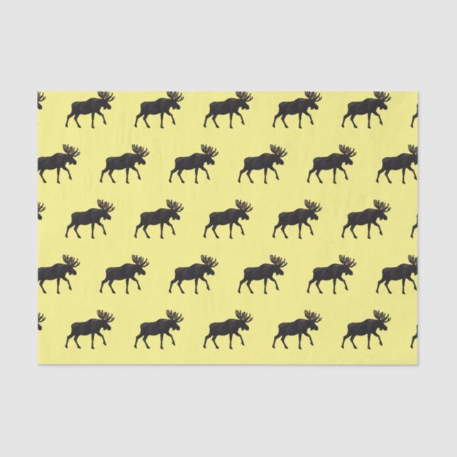 Moose cartoon illustration tissue paper (Front)
