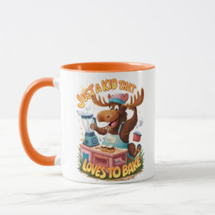 Moose Chef Cooking Up a Storm Mug
