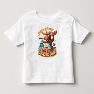 Moose Chef Cooking Up a Storm Toddler T-shirt