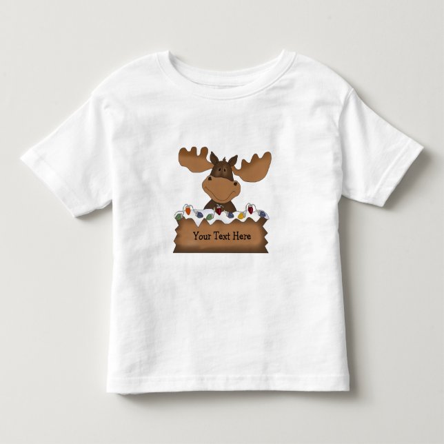 Moose Christmas (customizable) Toddler T-shirt (Front)