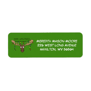 Moose Christmas Funny Cartoon Kids