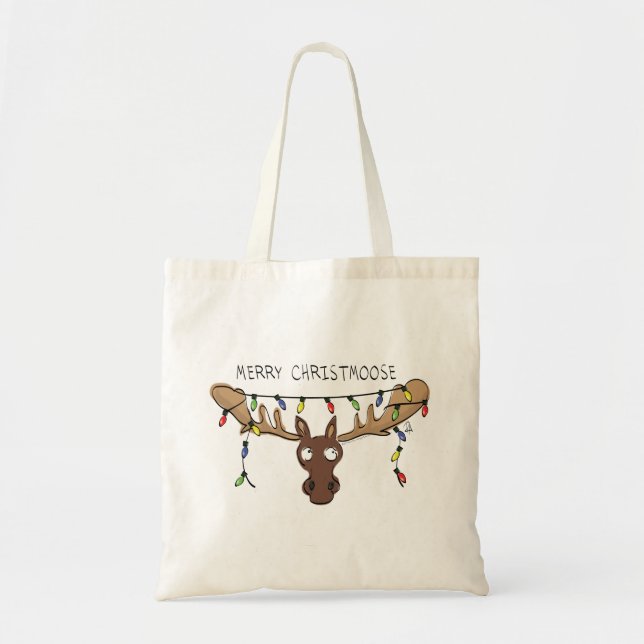 Moose Christmas Funny Cartoon Kids Tote Bag (Front)
