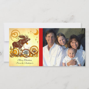Moose Christmas Holiday Card