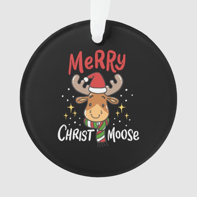 Moose Christmas  Ornament (Front)