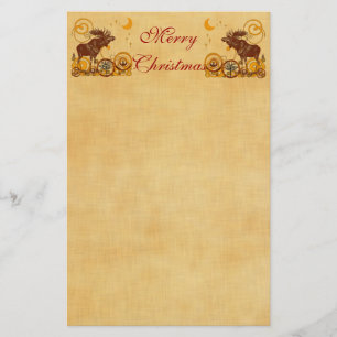 Moose Christmas Stationery
