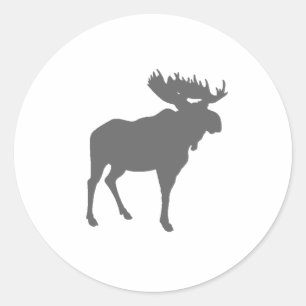 moose classic round sticker