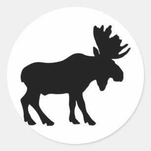 Moose Classic Round Sticker