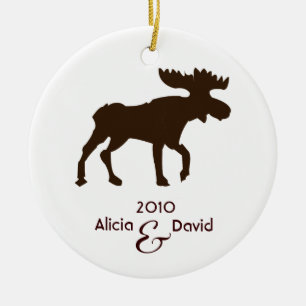 Moose Country Rustic Christmas Tree Ornament