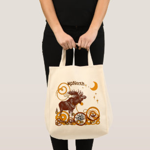 Moose Country Rustic Wildlife Reusable Tote Bag