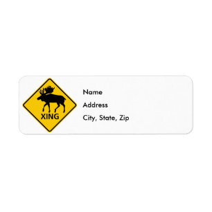 Moose Crossing Highway Sign