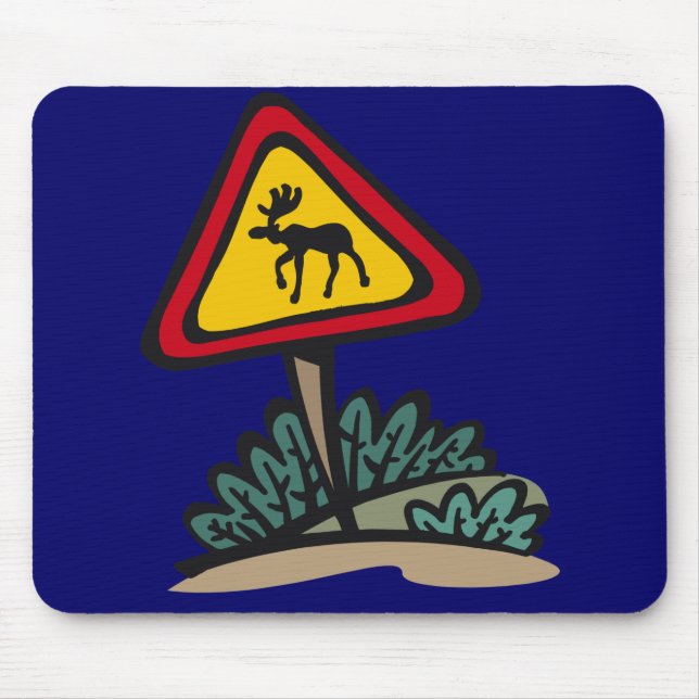 "Moose Crossing" Moosepad Mouse Pad (Front)
