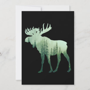 Moose Deer And Forest Nature Invitation