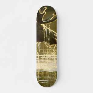 Moose Dipping His Head Into Water Skateboard