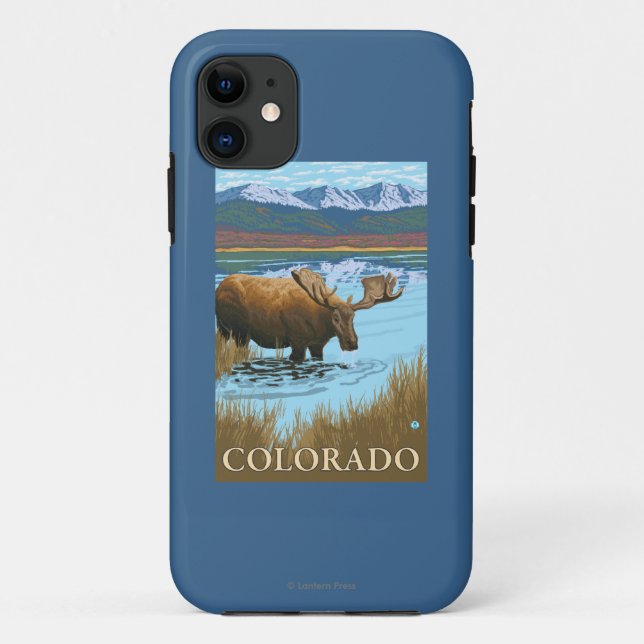 Moose DrinkingColorado Case-Mate iPhone Case (Back)