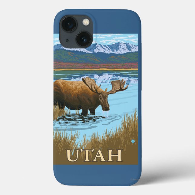 Moose DrinkingUtah Case-Mate iPhone Case (Back)