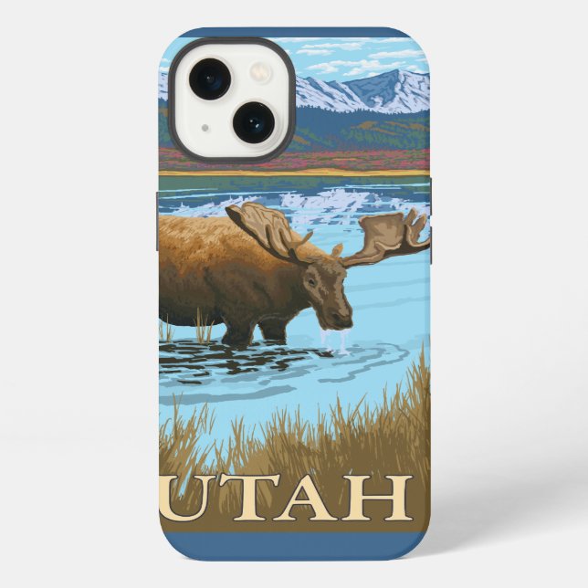 Moose DrinkingUtah iPhone Case (Back)