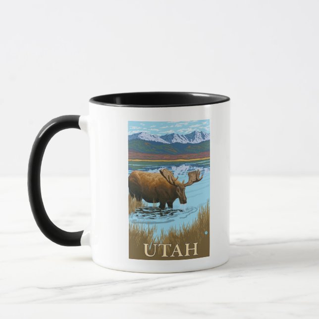Moose DrinkingUtah Mug (Left)