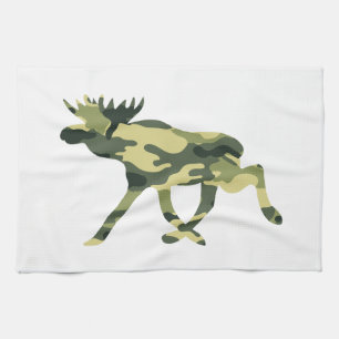 Moose / Elk Woodland Camouflage / Camo Kitchen Towel