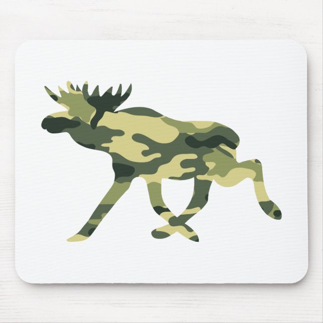 Moose / Elk Woodland Camouflage / Camo Mouse Pad (Front)